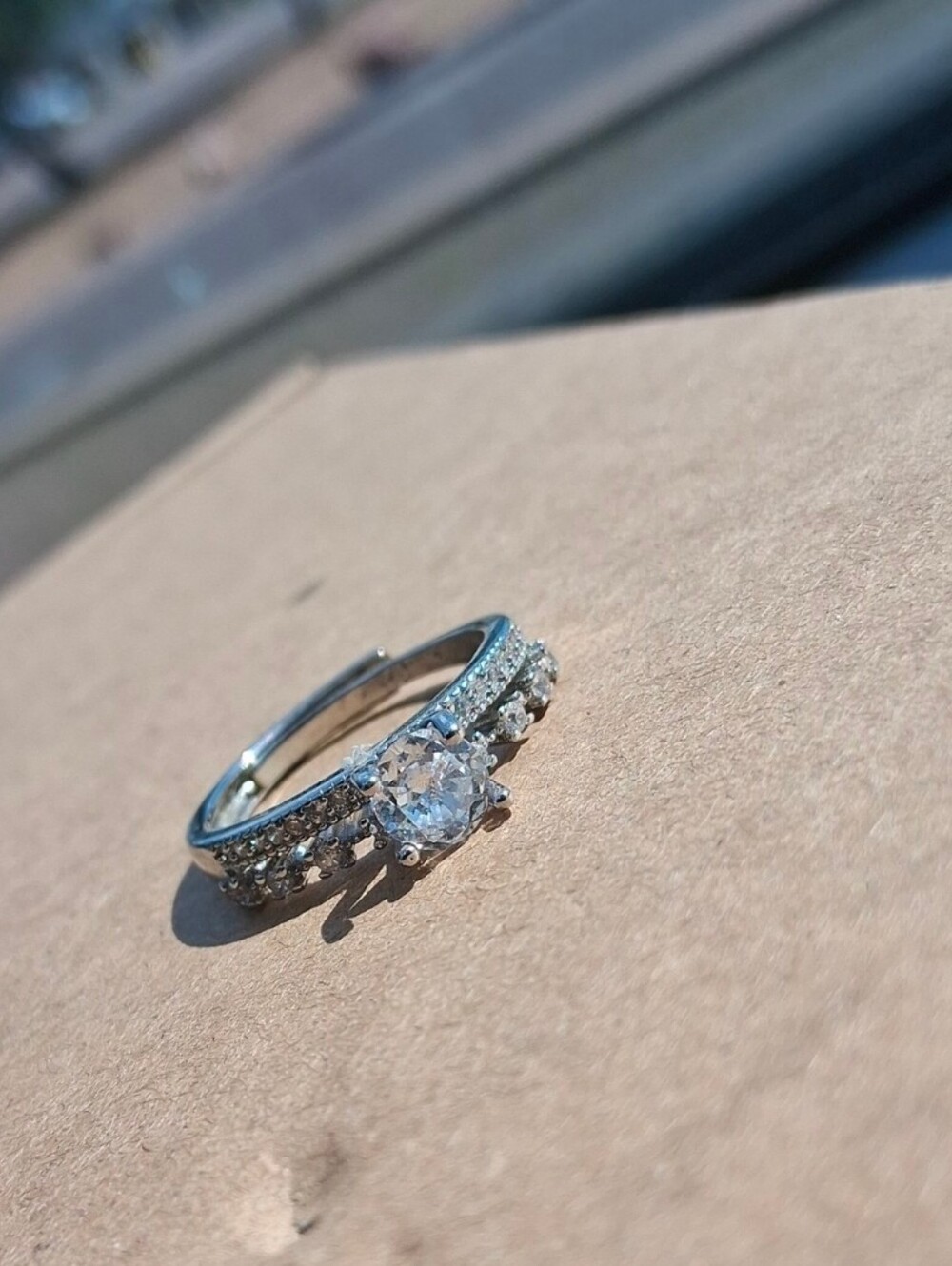 $8 Each Or Bundle 5/$20 Classic Silver Solitaire Cubic Zirconia Adjustable Ring